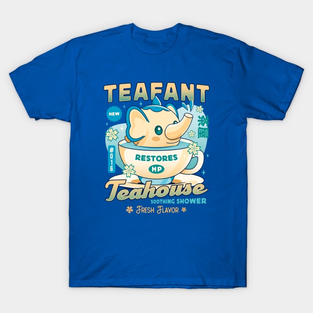 Teafant Cute Teahouse T-Shirt by Lagelantee